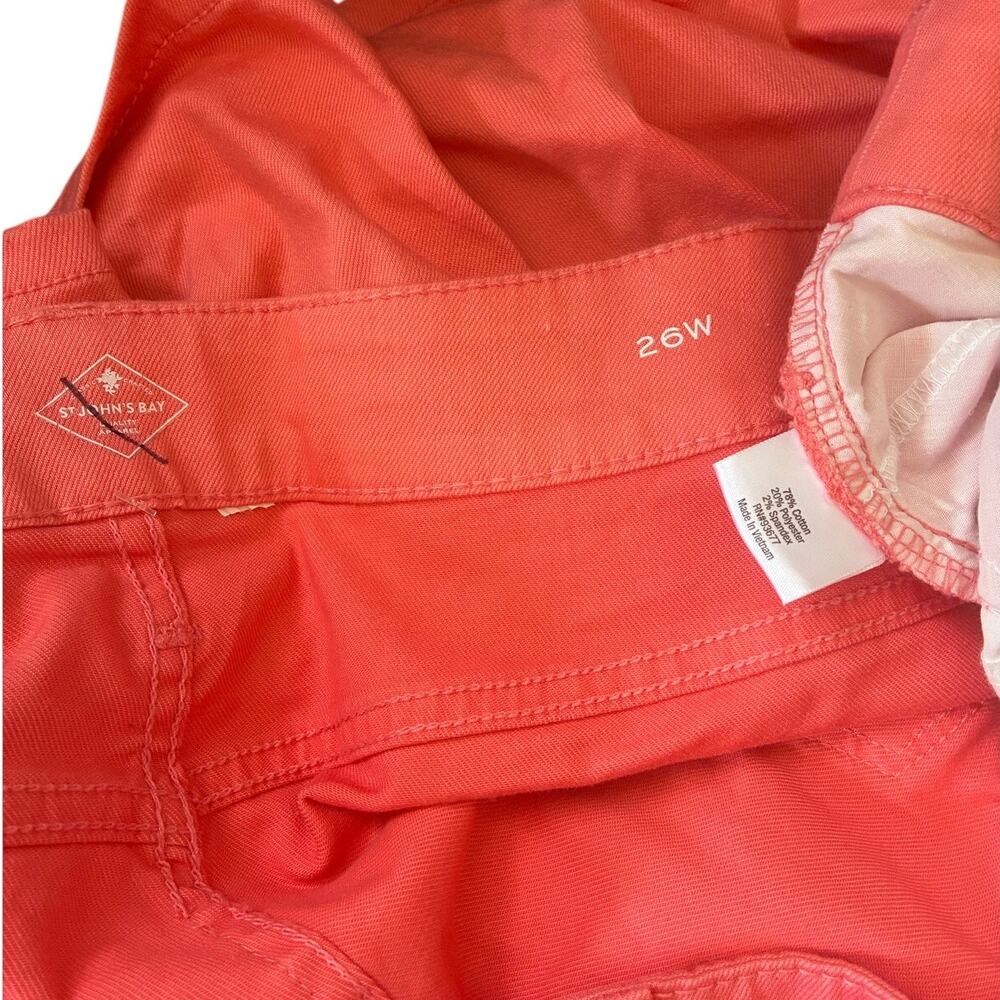St John’s Bay bermuda jean coral shorts NEW Women's size 26W - Picture 5 of 5